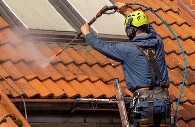Démoussage et hydrofuge de toiture à Pomarède